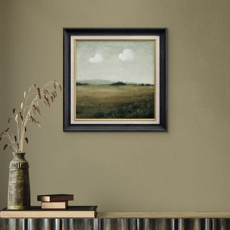Art mural encadré de qualité supérieure - impression de paysage rétro pour décor de chambre à coucher - 26 po x 36 po, Noir