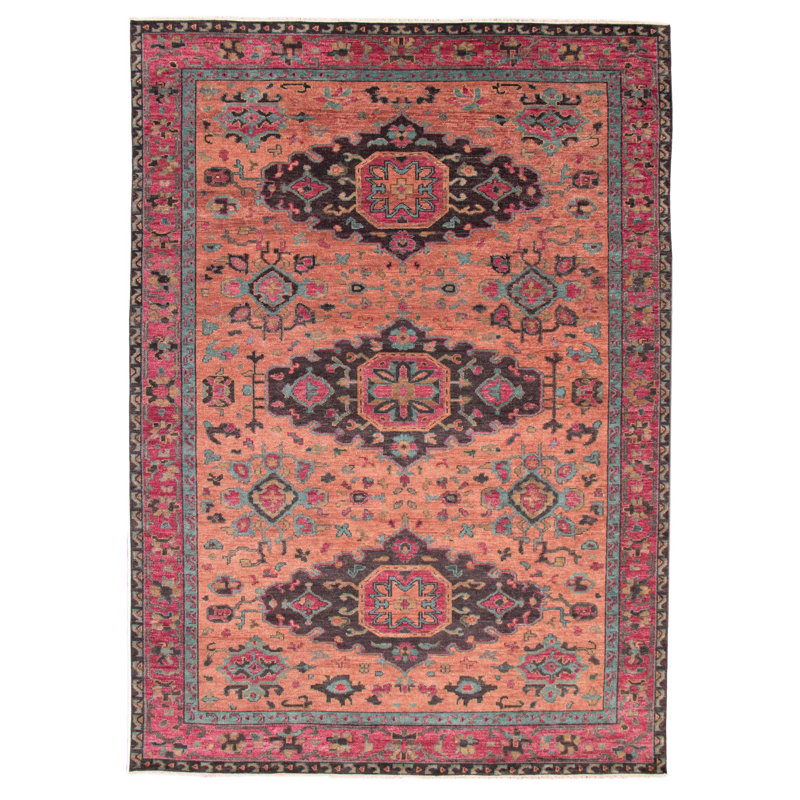 Jules Serapi Copper Wool Oriental Indoor Rug, Rectangle 10' x 14'