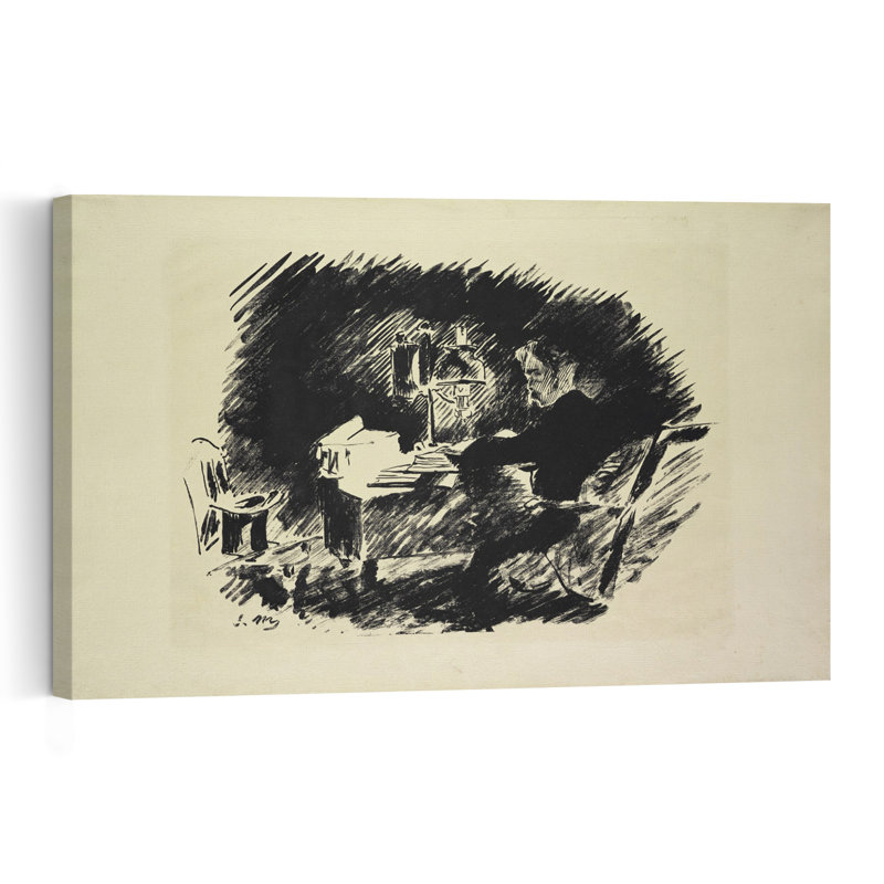 Le Corbeau, 1875, estampe d'art mural abstrait contemporain, H 24 po x l 36 po