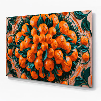 Art mural en métal orange