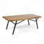 Table basse moderne noire - verre trempé à 2 niveaux de 39,4 po (8/5 mm), capacité de 220 lb, structure en tube de fer, assemblage facile