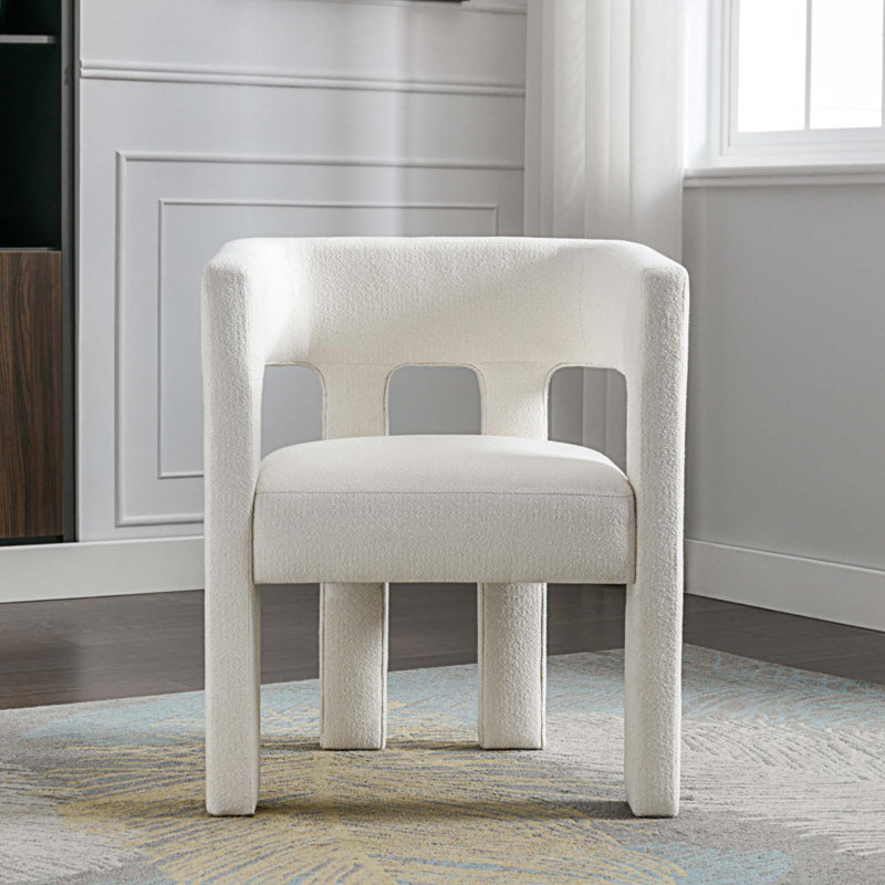 Fauteuil demi-tonneau Amalda, Beige