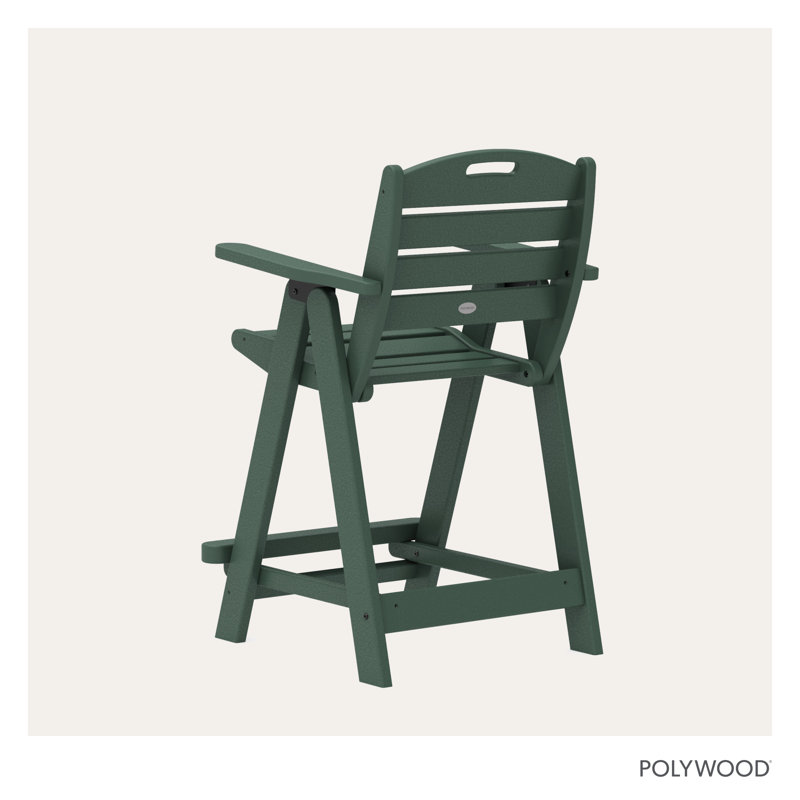 Chaise de comptoir POLYWOOD Nautical, Vert