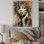 Jaddo Autumn Floral Portrait de femme II sur bois