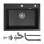 Belfry Kitchen 450mm W Single Bowl Granite Kitchen Sink with 1 Faucet Hole