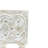  Carved Footed Bin Whitewashed Wood
