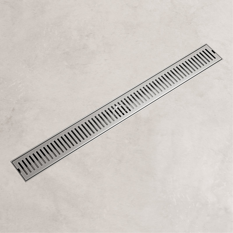 Drain de douche à grille rectangulaire Elan, Nickel brossé