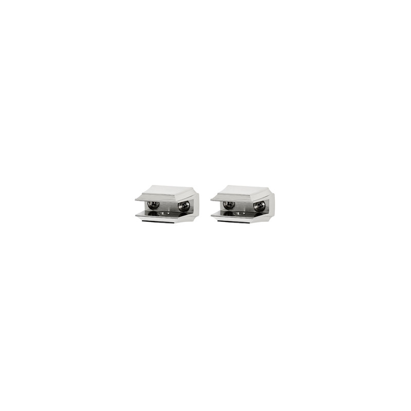 Supports à tablettes seulement Geometric, Chrome poli