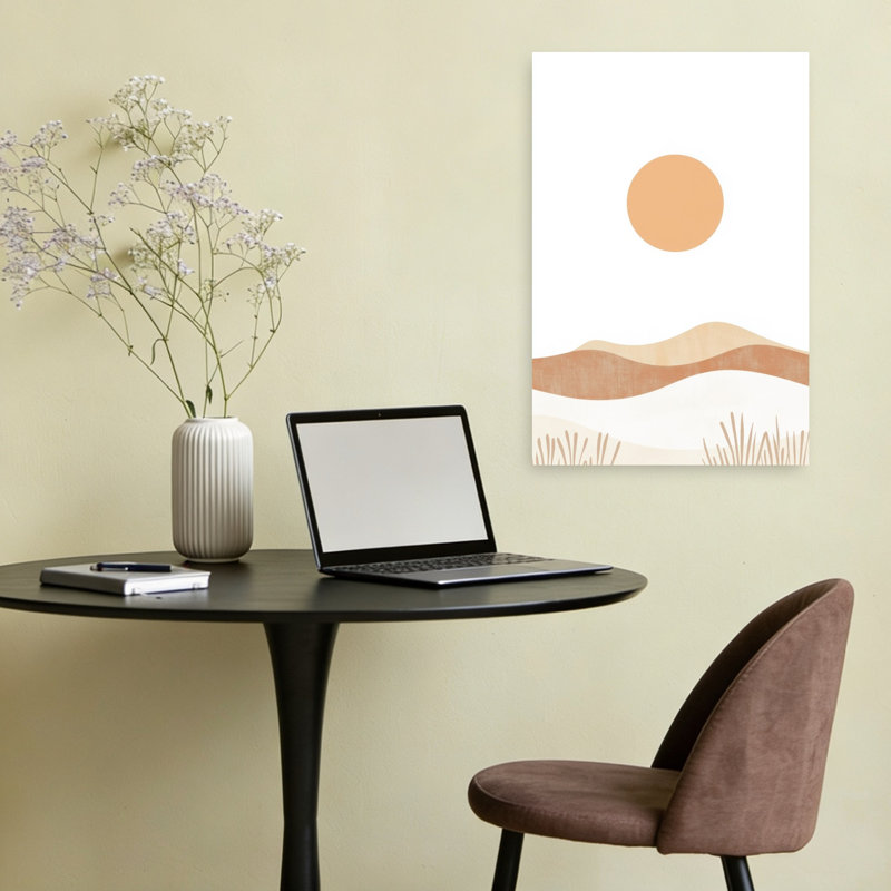 «Desert Dunes Sun», impression de paysage minimaliste moderne paysage naturel, H 24 po x l 16 po