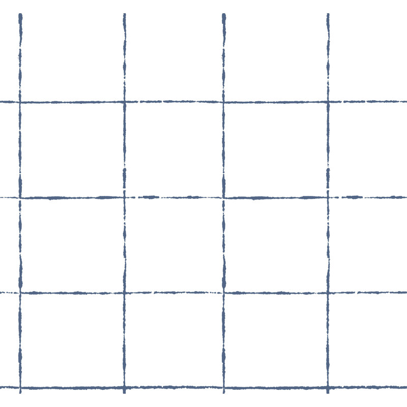 Papier peint à carreaux La Vitré, Bleu