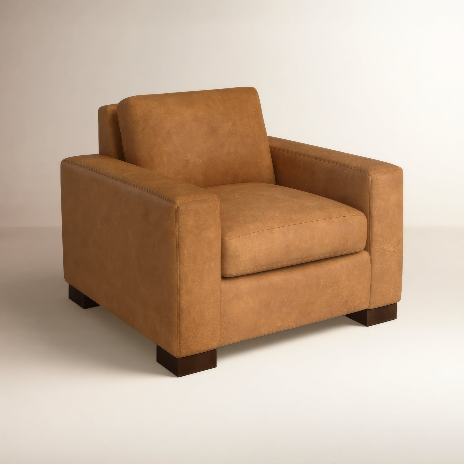 Jonie Genuine Leather Armchair, Bistro Saddle Genuine Leather