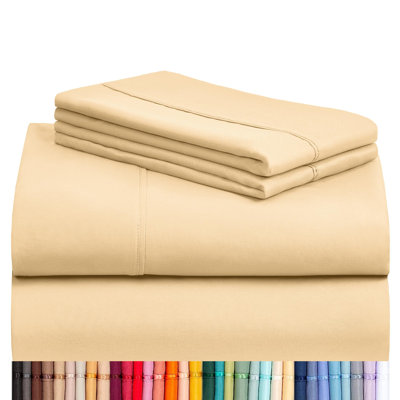 Luxclub 4 PC Butter Queen Silky Soft Cooling Extra Deep Pocket Performance Sheet Set