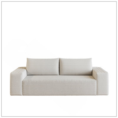 63" 2Setaser Sofa,Corduroy Fabric,Deep Seat Couches,Comfy Loveseat Sofa,No Assembly,1Pcs For Living Room, Bedroom,Conference Room ,Apartment