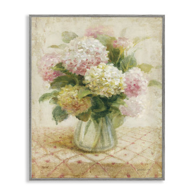  Cottage hortensias, estampe numérique encadrée par Danhui Nai