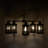 25"W 5-Light Oliver Metal and Glass Chandelier