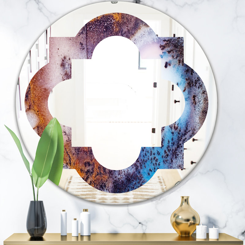 Miroir mural éclectique Quatrefoil Geode 3, 23,6 po x 23,6 po