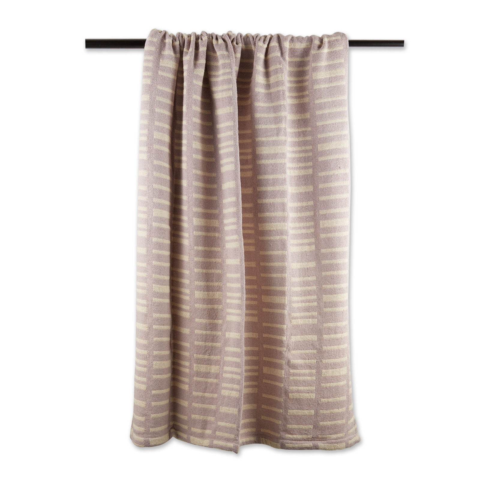 Sori Cotton Hand Woven Throw Blanket, Pink