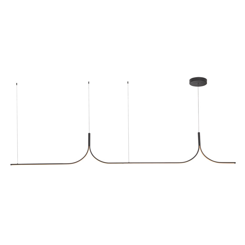 Luminaire suspendu fil 5 pi, Deux lumières, H 138,63 po x l 118,13 po x P 1,25 po