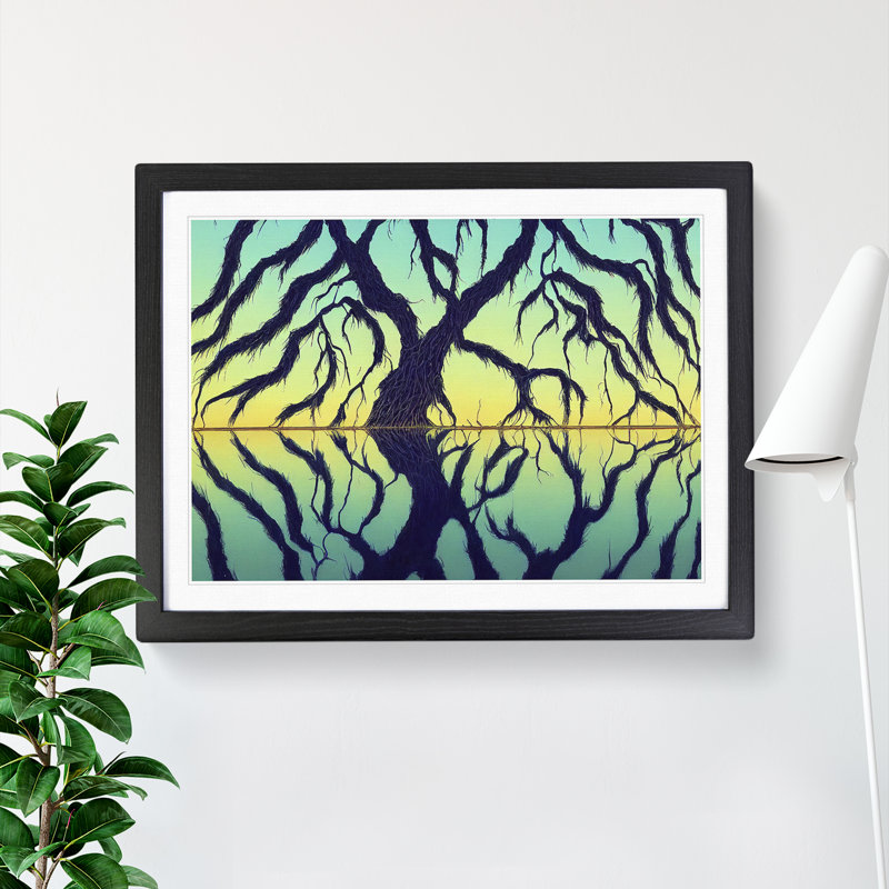 Tree Branches - Single Picture Frame Print, Black Framed, 46cm H x 64cm W x 2cm D