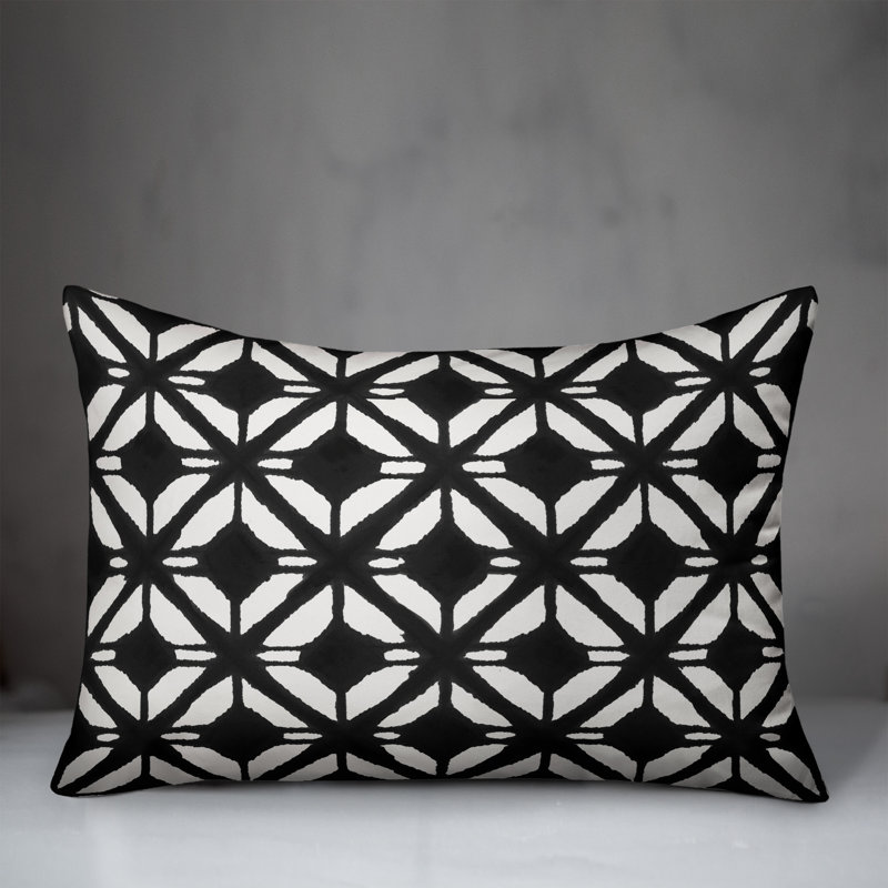  Coussin Diamond, Noir / blanc