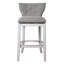 Tabouret de bar pivotant 31 po à hauteur de bar avec dossier gris, blanc et gris, 1 pièce-1765459866