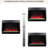 Electric Fireplace Insert 23 Inch - Realistic Flame, 5000 /H Heat, Remote With Timer, Overheat Protected 23" Crystal 9 Adjustable Brightness Settings, Protected, Infrared Control