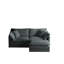 Chenille grise avec 2 sièges. Haut tissu, structure en bois robuste, canapé modulaire Seating Relaxing Seating, gris. Matériaux, salon confortable