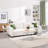 Jefre 31.5" Tempered Glass Coffee Table with Plated Metal Frame-106886437
