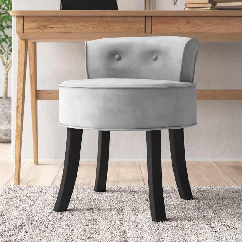 Joie Accent Stool, White Grey/Black 
