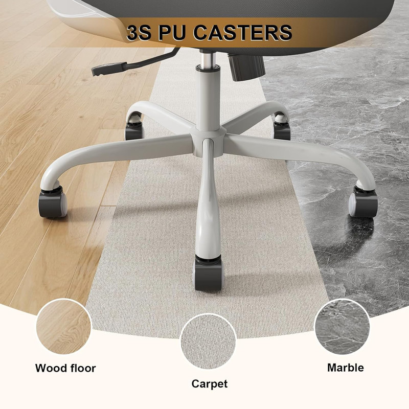 Office Chair, Ergonomic Desk Chairs 330LBS Capacity High Back Mesh Computer Chair With Flip-Up Armrests, Comfy Work With Adjustable Lumbar Support, Rolling Swivel Executive Task Chair