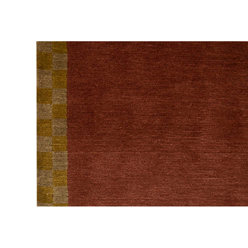 Hand-Knotted Wool Red Area Rug