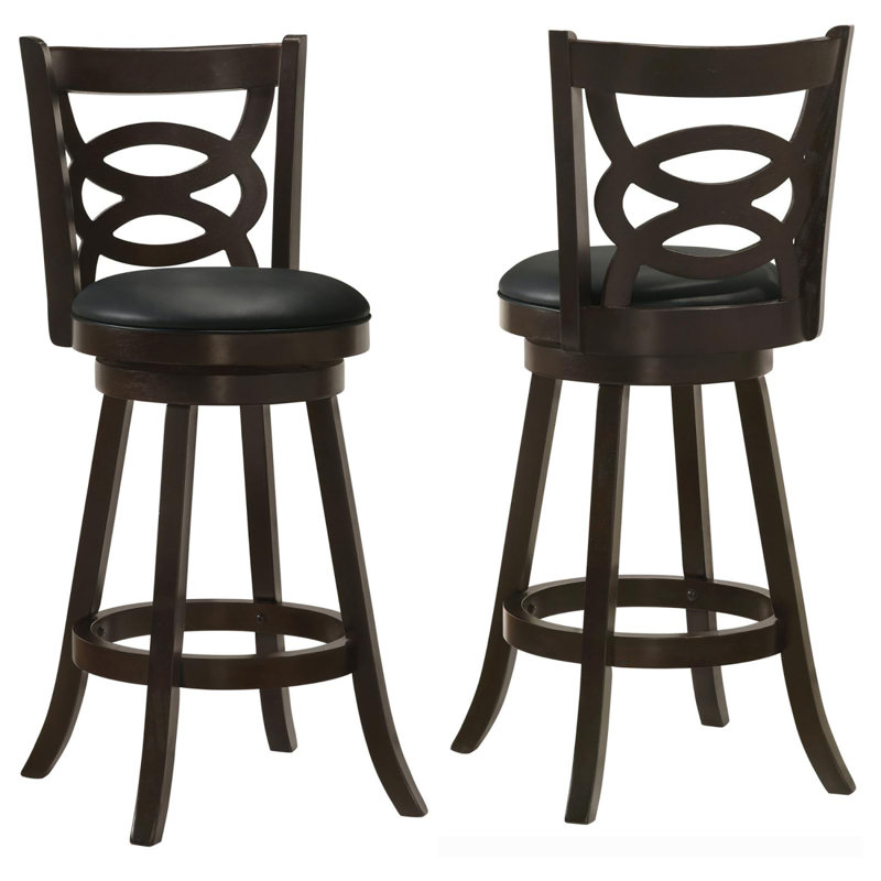 Ensemble de 2 tabourets de bar modernes en bois, un mélange parfait de tradition et de modernité pour votre bar ou votre îlot de cuisine.