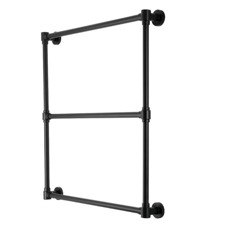 Kingston Brass Gallant 30-Inch Wall Mount 3-Bar Towel Rack, Matte Black