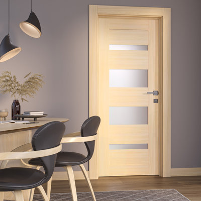 Avon 07-01 Manufactured Wood Frosted Glass Paneled Prefinished Interior Door Slab