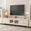 Solid TV cabinet smooth ecological wood finish-107802989