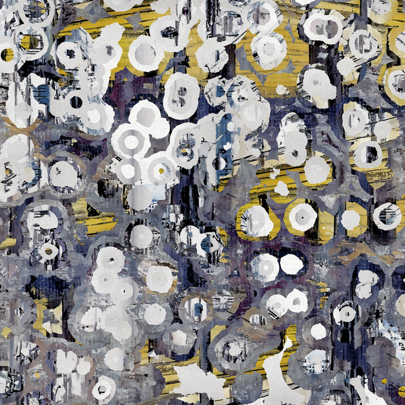 Ghetto Rain II - peinture sur toile tendue, H 8 po x l 8 po