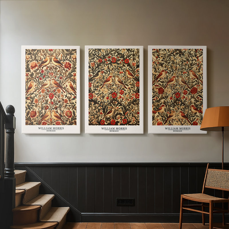 Série sur toile tendue sur mesure - 3 pièces, H 36 po x l 72 po