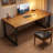Brown Rectangular Solid Wood Writing Desk-742825389
