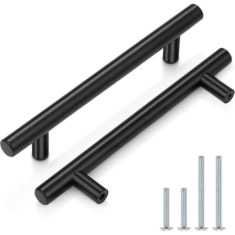 Probrico Modern Bar Pull, 5 3/50", Matte Black