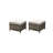 Wicker Outdoor Ottomans for Patio Set of 2 Rattan Footstools w/Removable Cushions-1160818652-1160818655