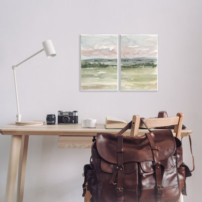 Ensemble de 2 plaques murales, "Paysage champêtre" par Ethan Harper