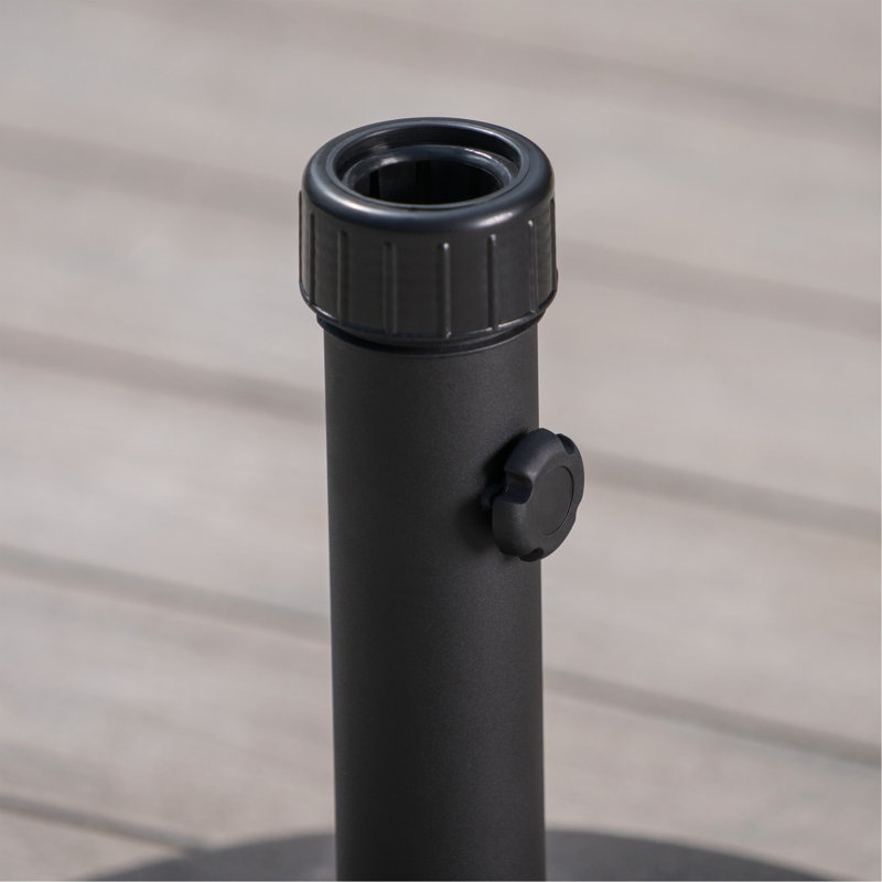 Base de parasol ronde 55 lb, Noir