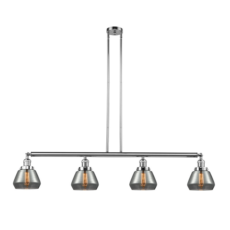Rivka 4 - Light Polished Chrome Kitchen Island Pendant, Plated Smoke, No Bulb Included