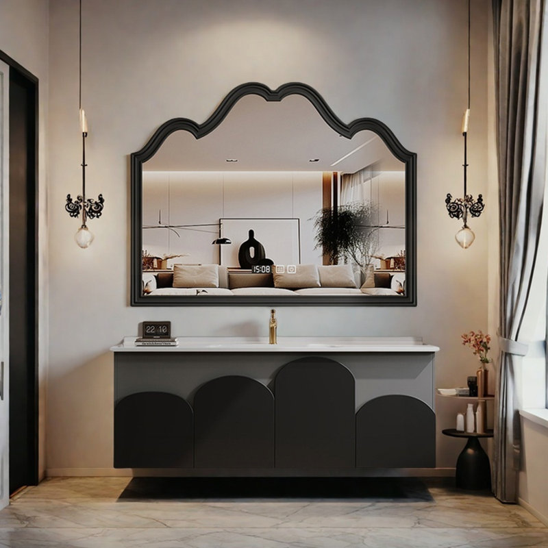 Armoire de salle de bain de style minimaliste moderne français, L 51,1 po