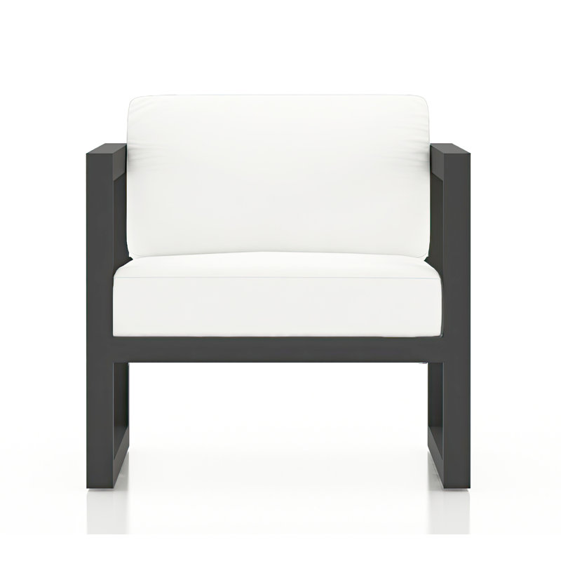 Avion Patio Chair with Sunbrella Cushions, Canvas Natural Sunbrella® Canvas, Slate
