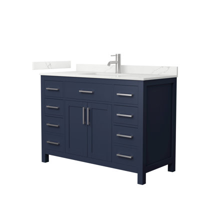 Beckett 48" Freestanding Single Bathroom Vanity with Quartz Top