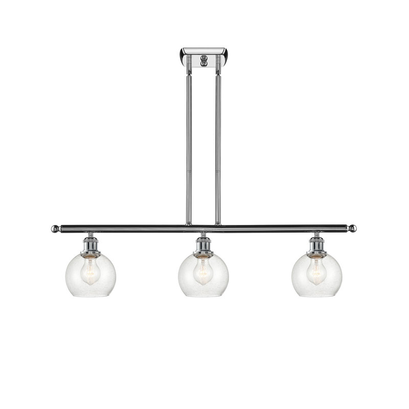 Luminaire suspendu linéaire à 3 lumières pour îlot de cuisine Cindi, H 9,38 po x l 36 po x P 6 po, Ampoule non incluse