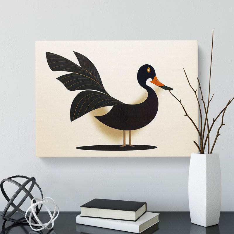 Beaming Duck Abstract - Wrapped Canvas, 50cm H x 76cm W x 3cm D