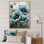 " Pale Blue And White Poppy Flowers II "