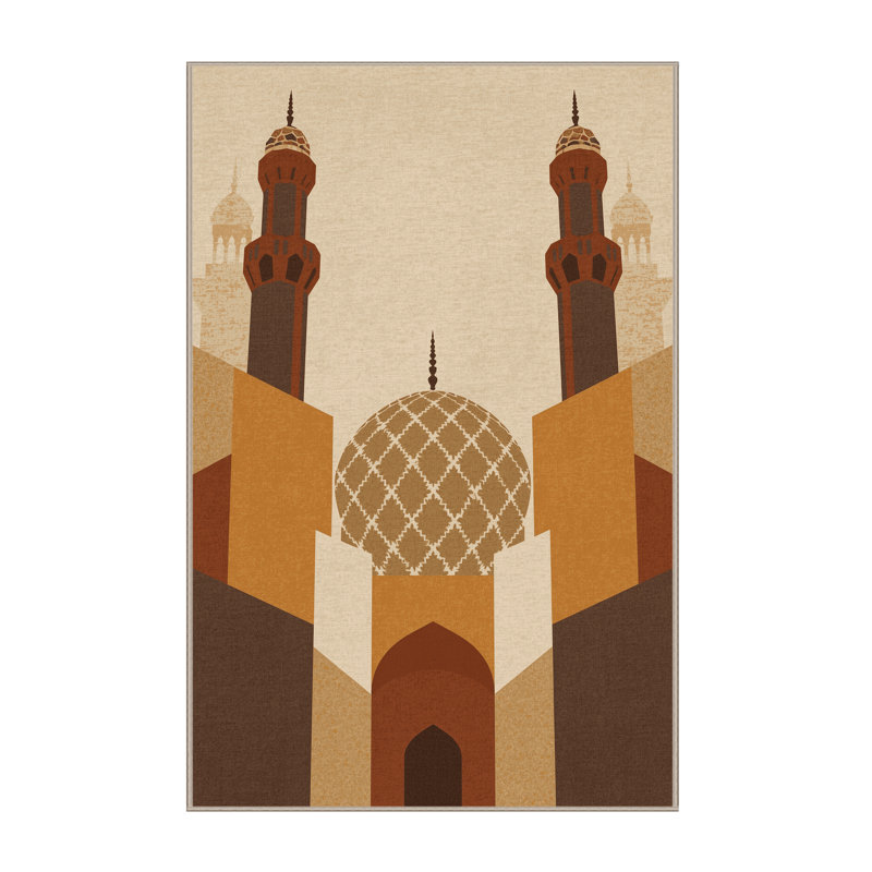 Tapis moelleux moelleux d'inspiration mondiale Eichhorn - beige, 6 X 9